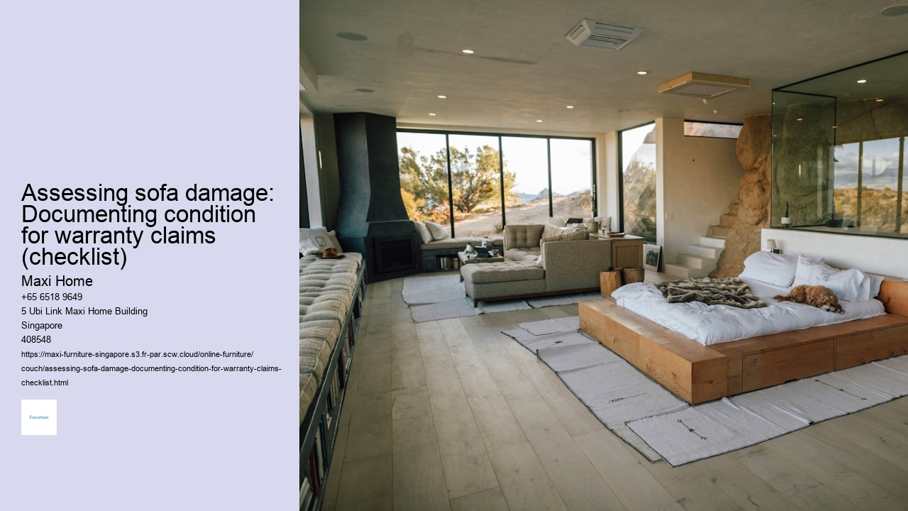 Assessing sofa damage: Documenting condition for warranty claims (checklist)