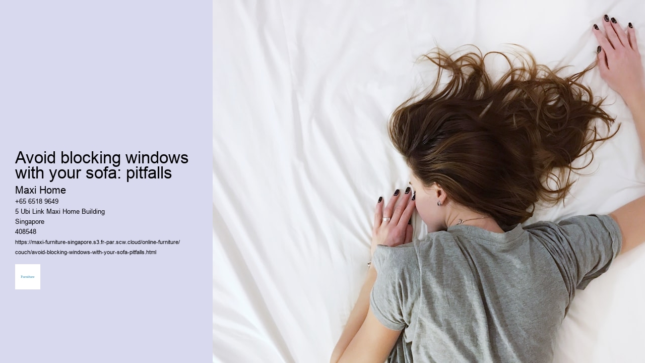 Avoid blocking windows with your sofa: pitfalls