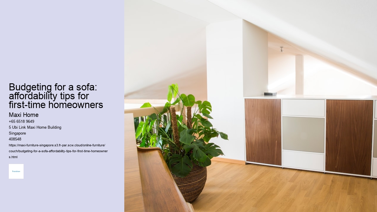 Budgeting for a sofa: affordability tips for first-time homeowners
