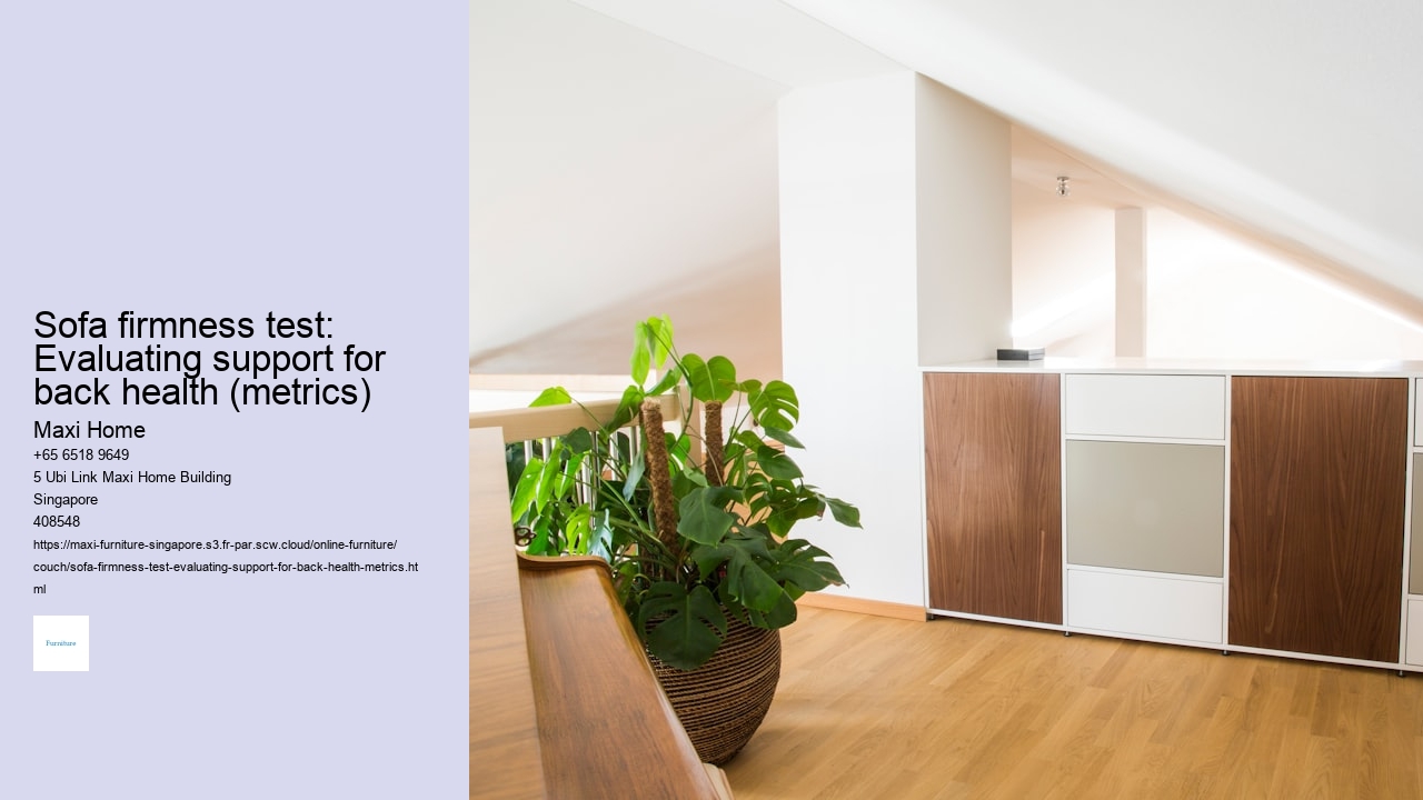 Sofa firmness test: Evaluating support for back health (metrics)