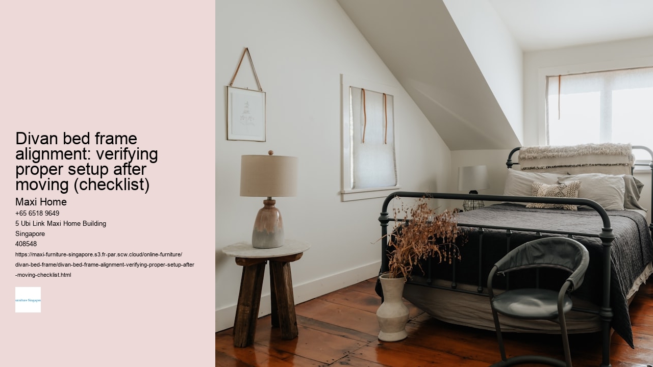 Divan bed frame alignment: verifying proper setup after moving (checklist)
