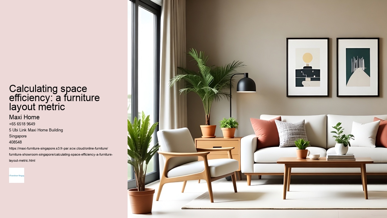 Calculating space efficiency: a furniture layout metric